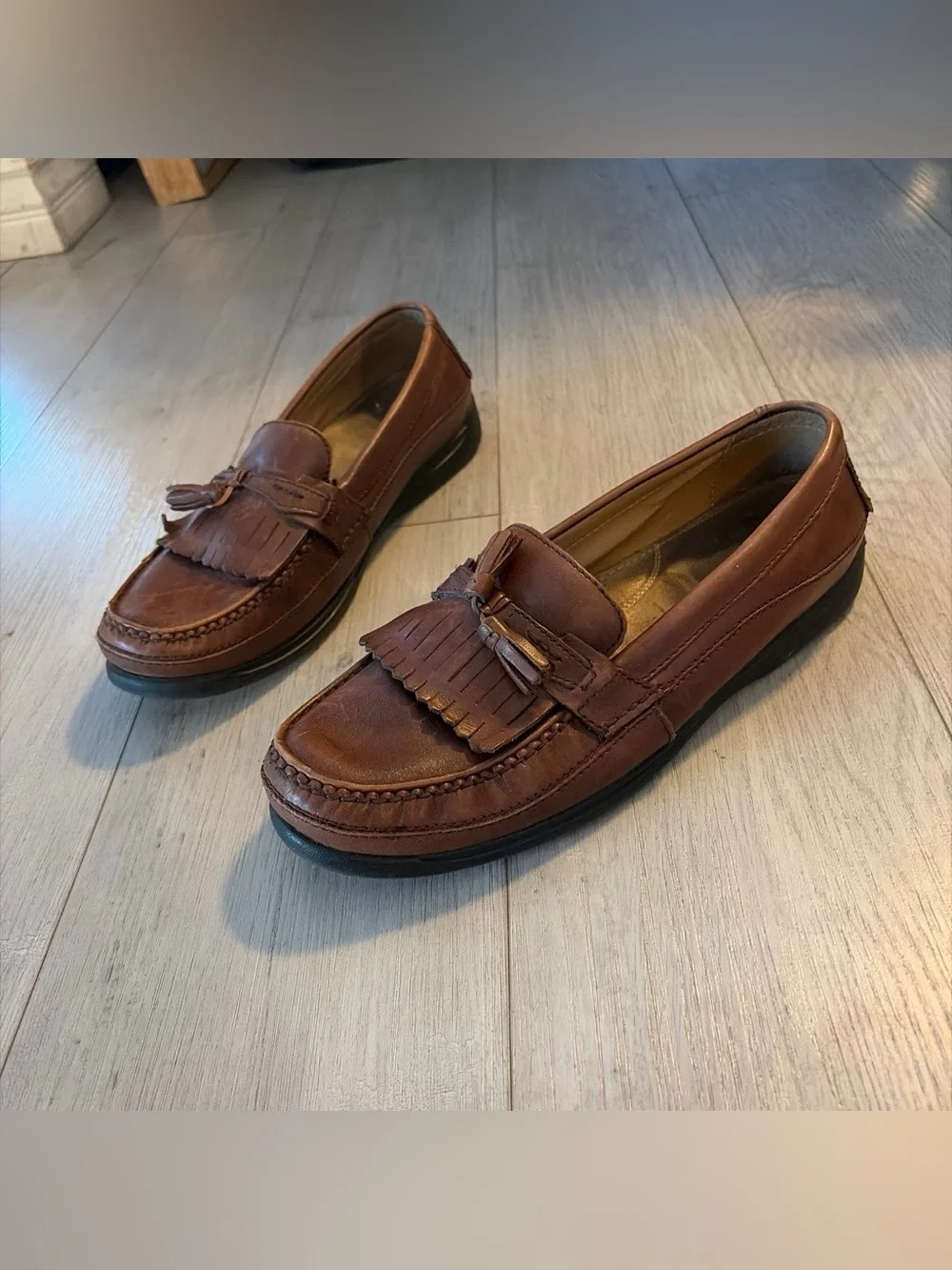 Dockers Sinclair Brown Leather Kiltie Tassel Loafers